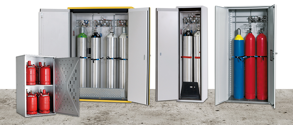 Gas cylinder storage cabinet