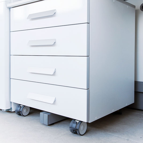 Under Bench solvent storage cabinet