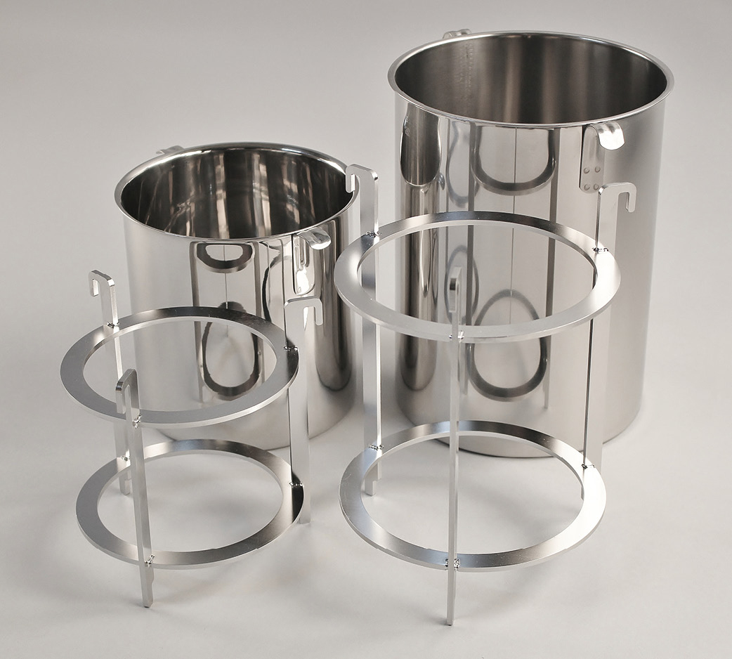 Dispersing vessel GS100-3.C.B. / Cylindrical-shaped stainless steel vessel 