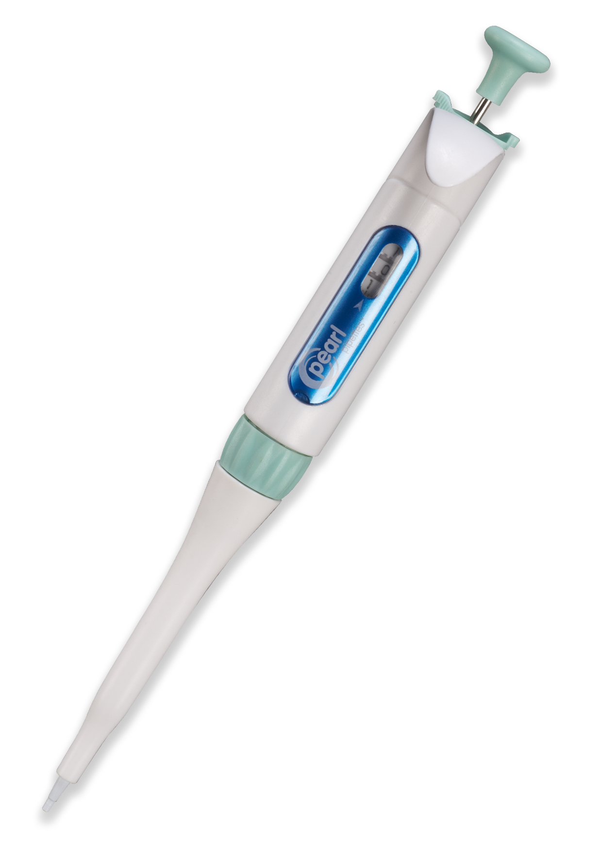 ADJUSTABLE VOLUME PIPETTES, SINGLE CHANNEL, White/ Light Blue
