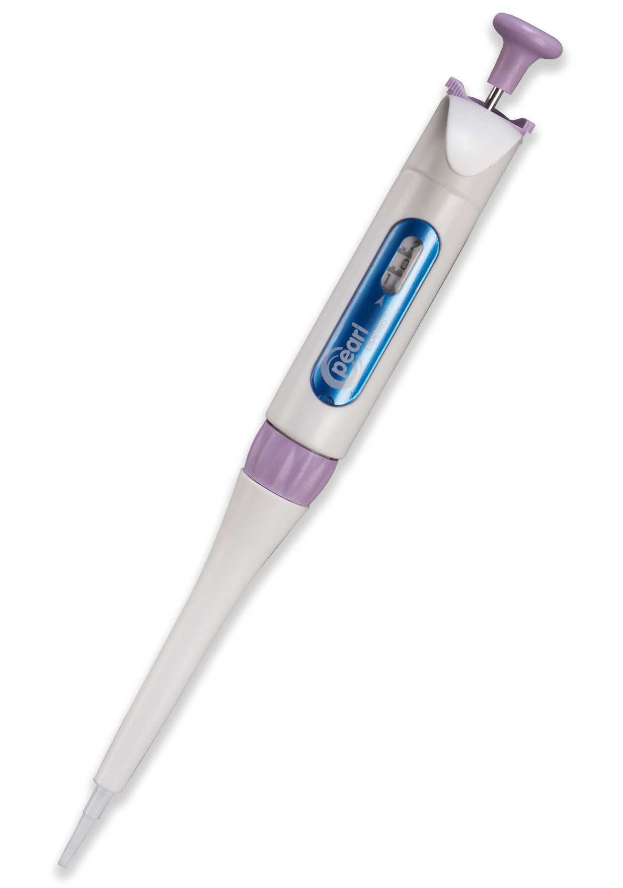 ADJUSTABLE VOLUME PIPETTES, SINGLE CHANNEL, White/ Light Purple
