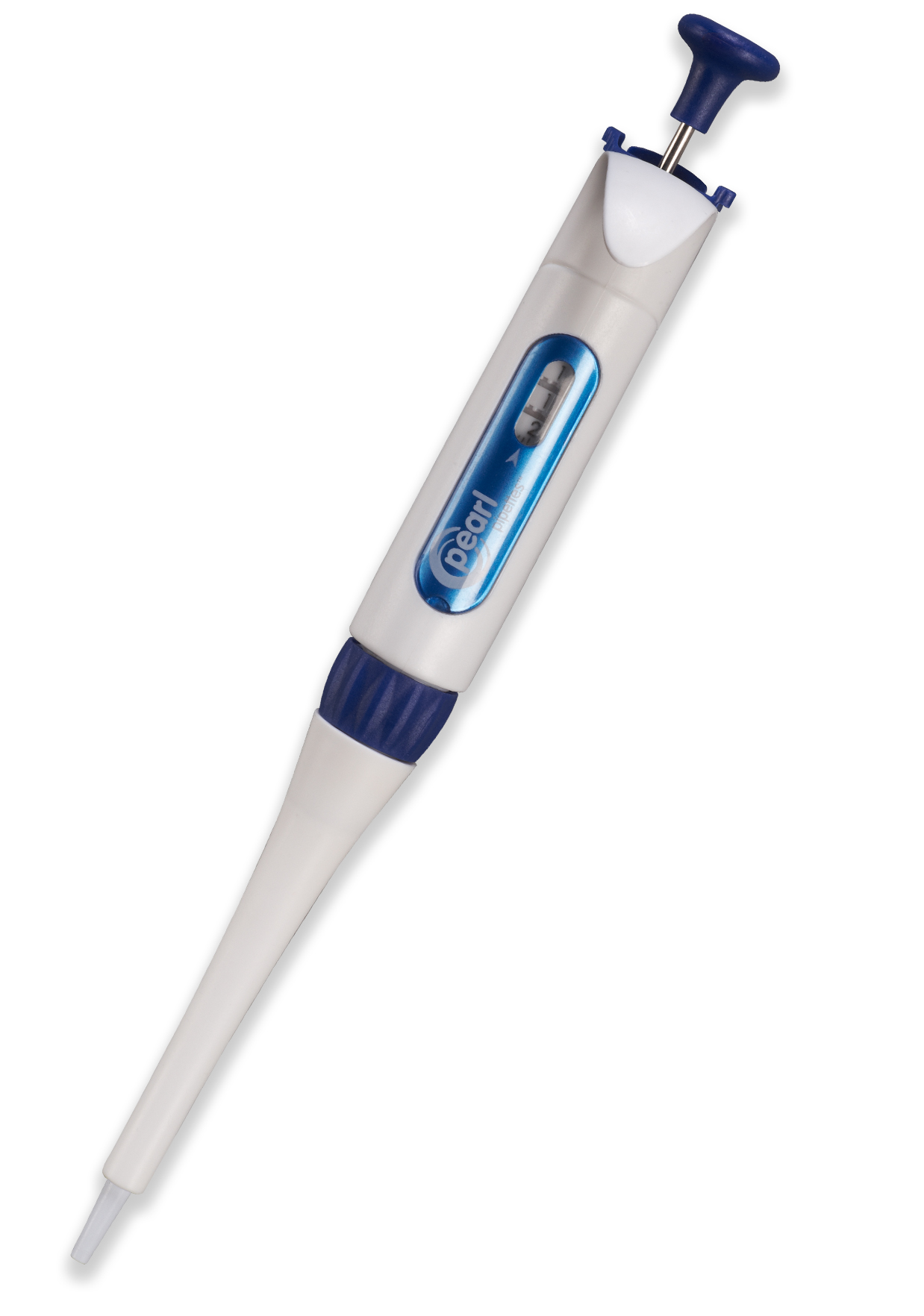 ADJUSTABLE VOLUME PIPETTES, SINGLE CHANNEL, White/ Blue
