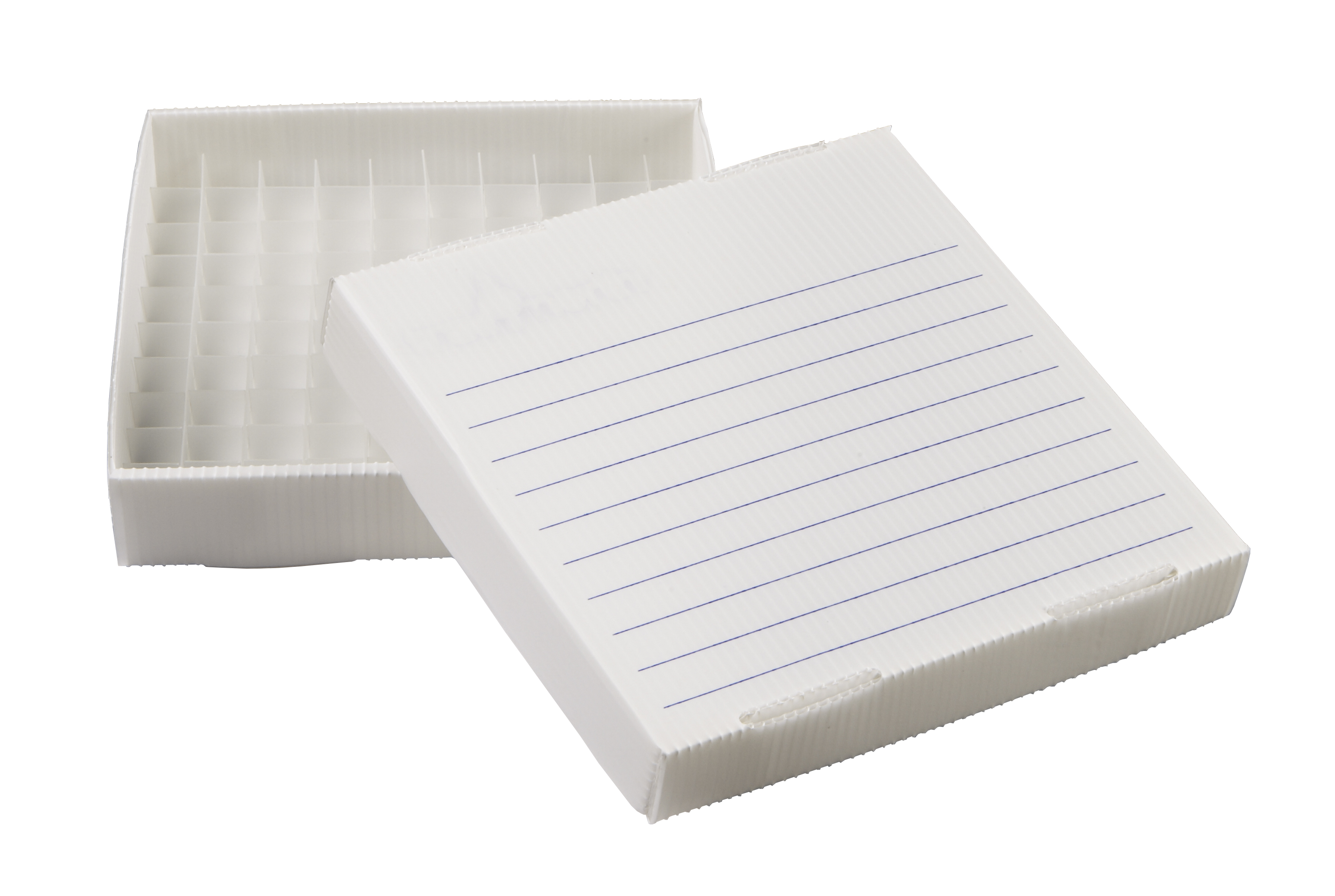 VIAL FREEZER BOX, 100-Place, Squat Vial, Natural
