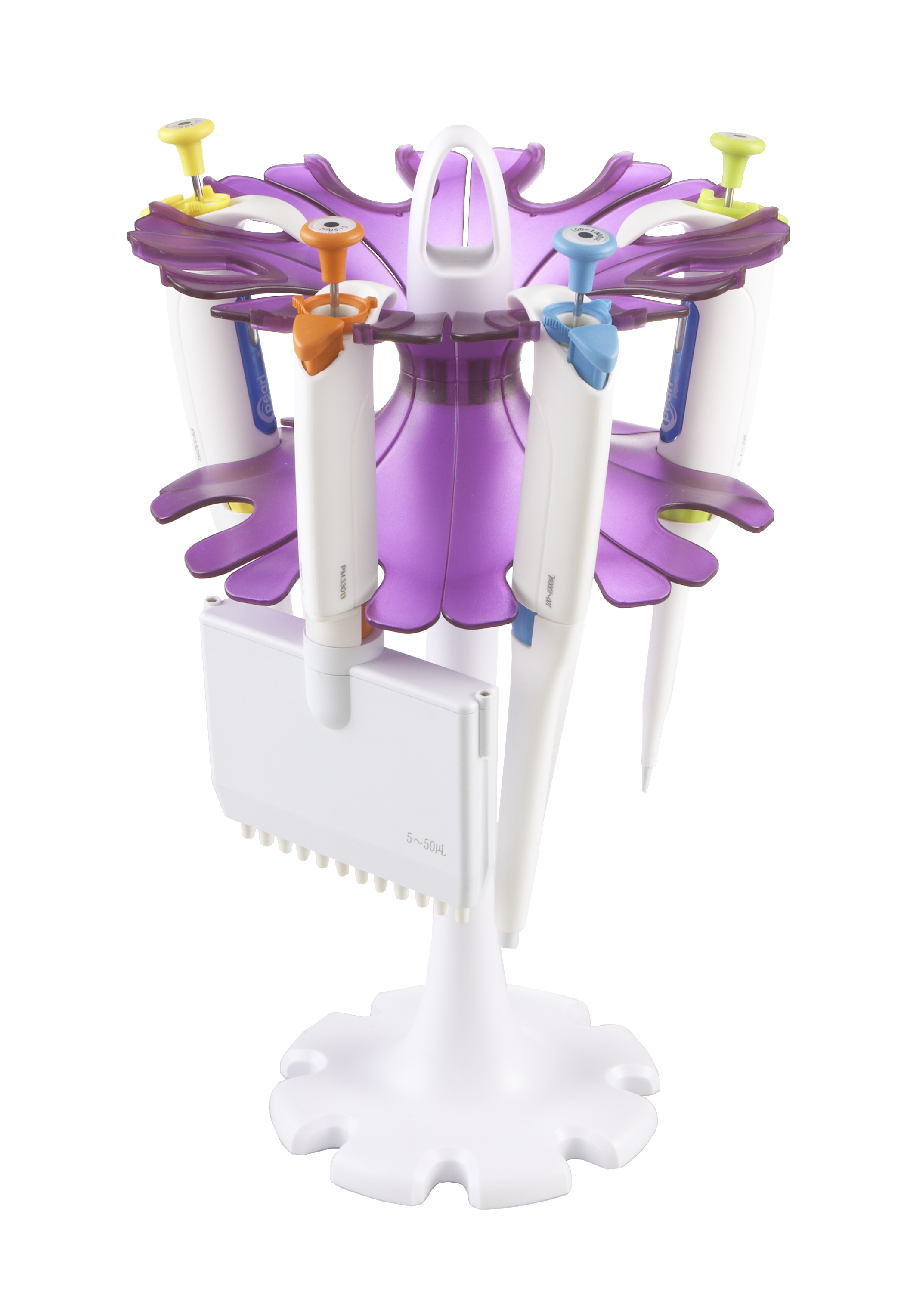 Universal Carousel Pipette Stand, Purple/Clear