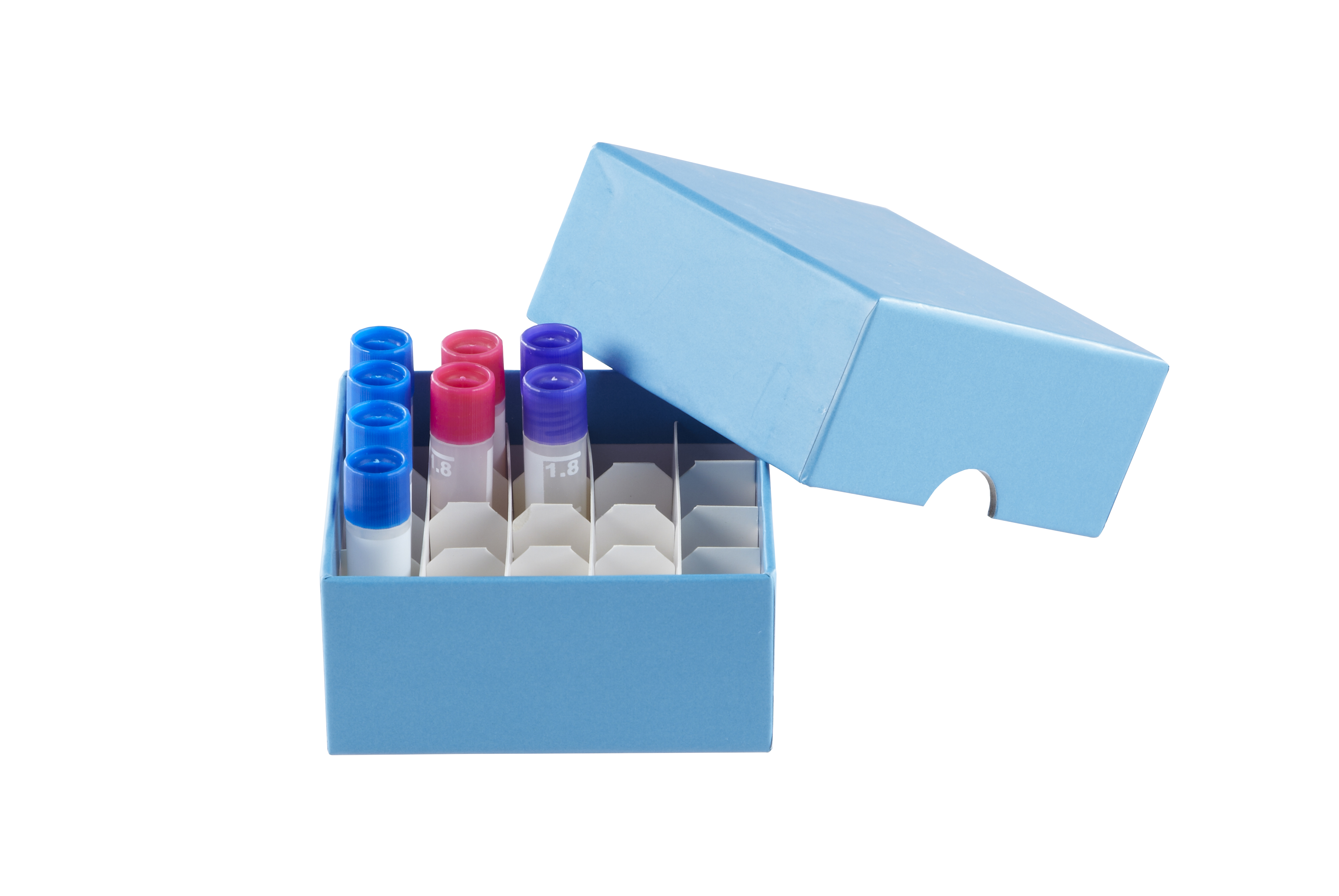 CARDBOARD CRYOGENIC VIAL TUBE STORAGE BOX, 25 Wells 