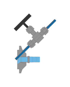 Injector / Tri-clamp Inlet flange with injector and needle valve for MTO / MTK 3100 Q