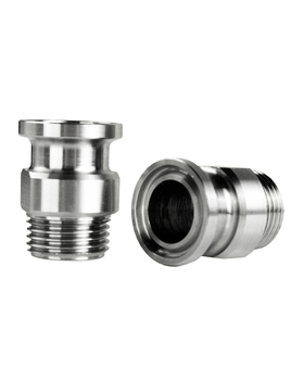 P-FM30-TC Tri-clamp connections G1/4" - TC 1/2" DIN 32676-C (liquid inlet) G3/8" - TC 3/4" DIN 32676-C (product outlet) 