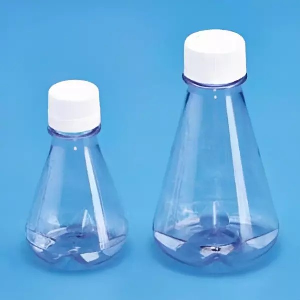 Erlenmeyer Cell Culture Flask PC with White HDPE Closure - Sterile