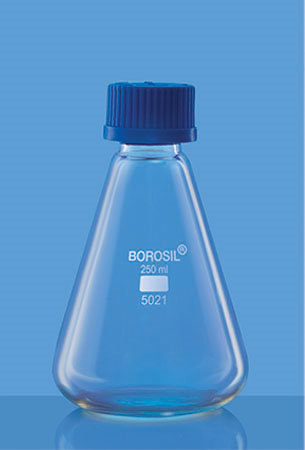 ERLENMEYER (CONICAL) FLASK With Screw Cap