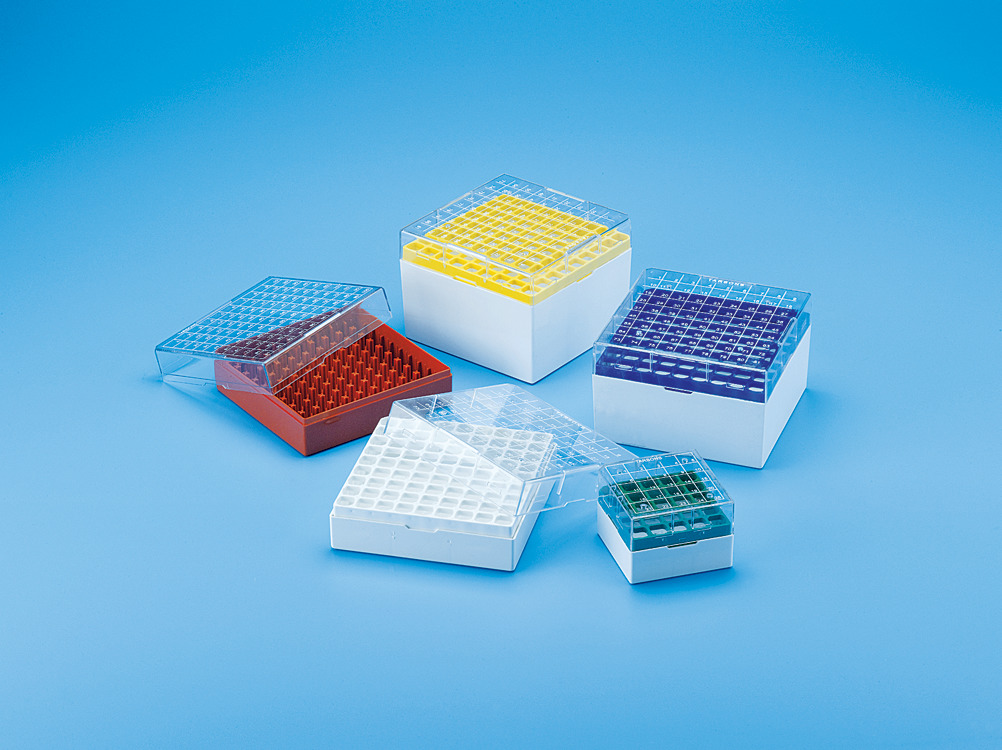 CRYOCHILL™Box 100 PLACES 1.0- 2.0ml Internally Threaded Vial PC-Yellow-133mmx133mmx52mm