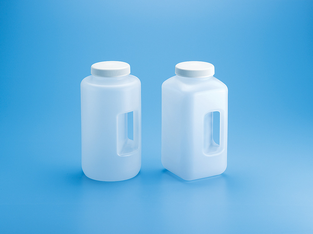 Wide-Mouth Bottle with Handle Round-PP-4lts
