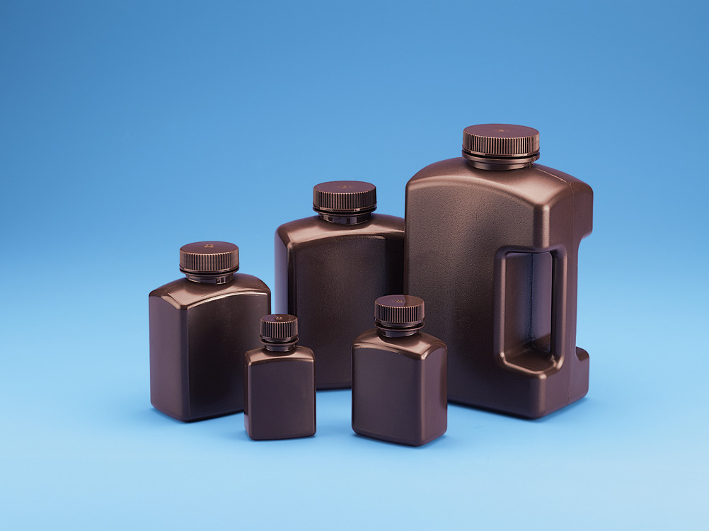 Amber Rectangular Bottle-HDPE-125ml