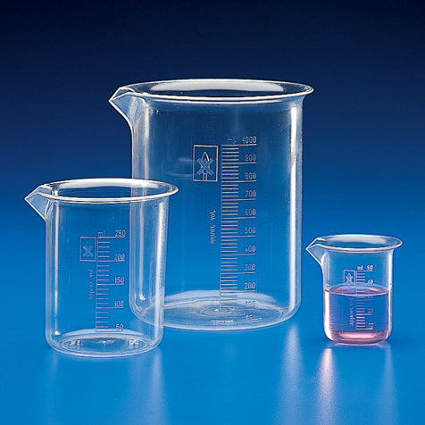 Griffin Style Polymethylpentene Beakers with Molded Graduations