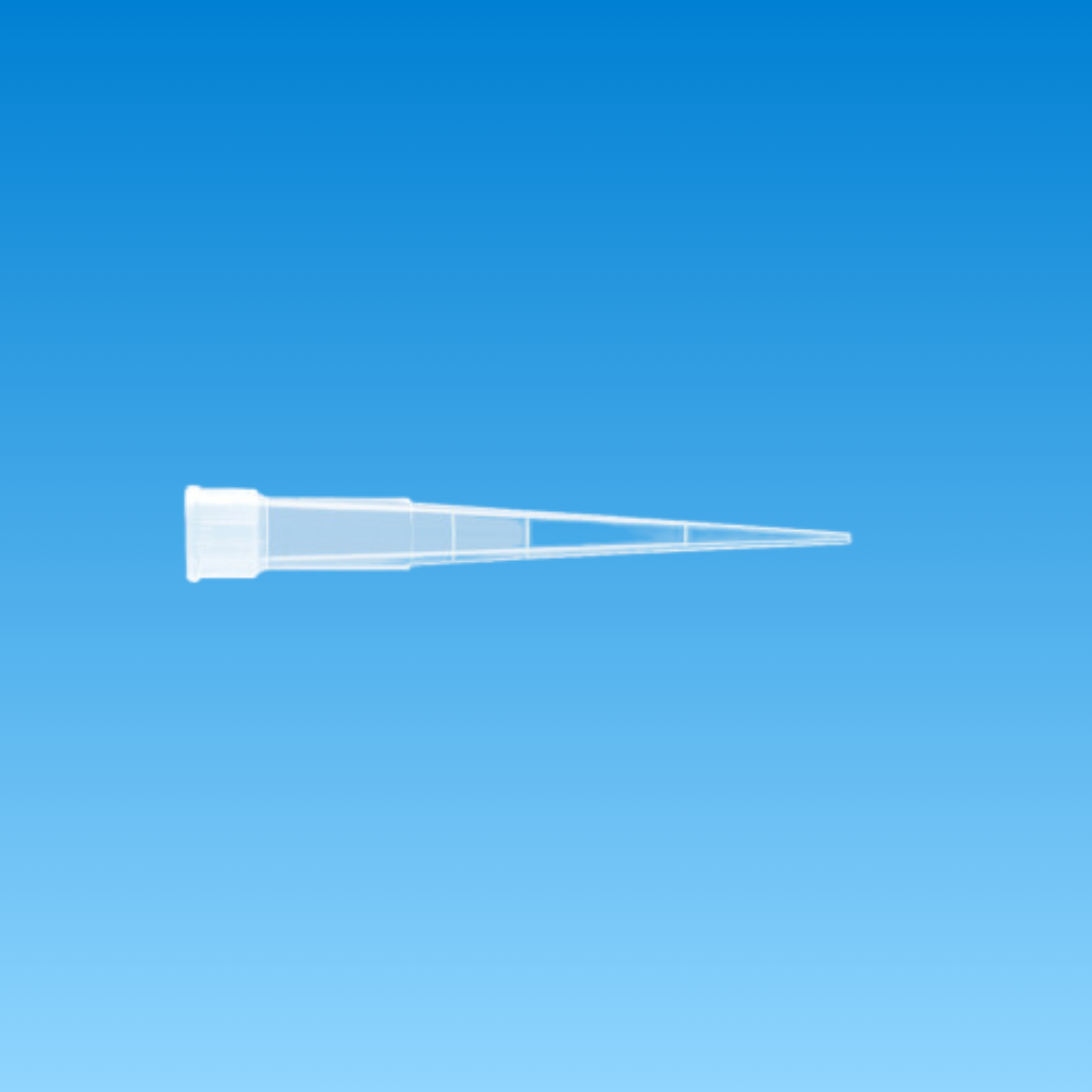 Pipette tip working volume: 200 µl transparent filling level rings 