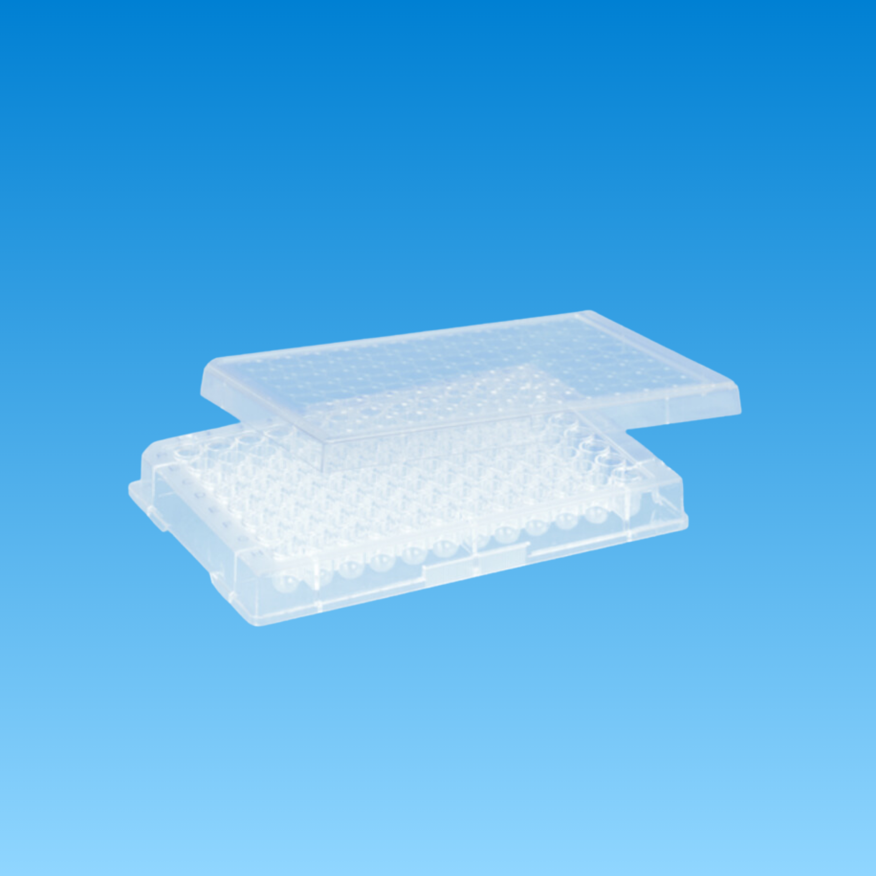 Micro test plate 96 well slip-on lid round base lid assembled 