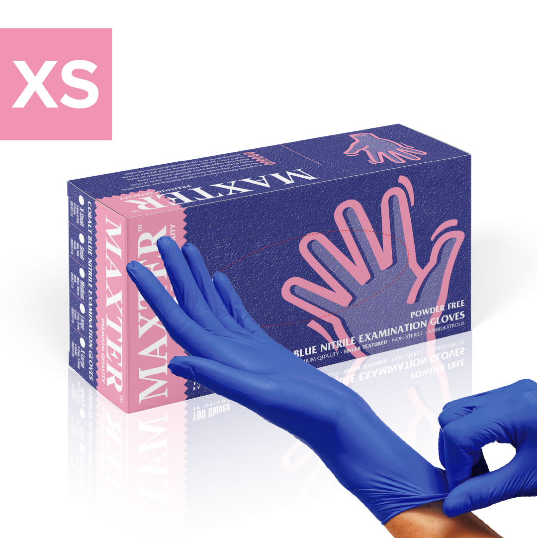 Nitrile Disposable Gloves Cobalt Blue Powder Free