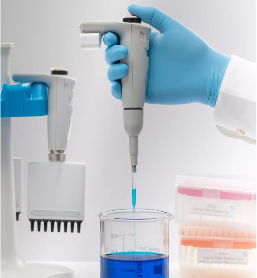 Aqua Single Channel Electronic Micropipette, Variable Volume, Lower Parts Autoclavable, 50-1000 μl