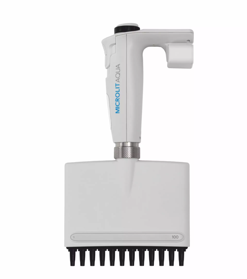 Aqua Twelve Channel Electronic Micropipette, Variable Volume, Lower Parts Autoclavable, 10-300 μl