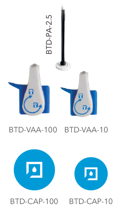 BTD Cap Small 2.5 ml, 5 ml & 10 ml
