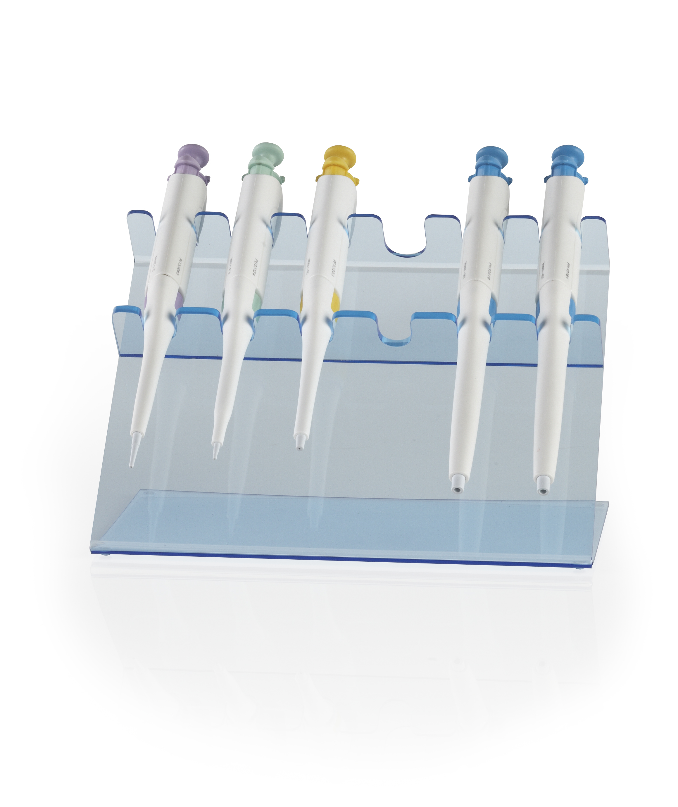 6-PLACE PIPETTE STAND, Blue 