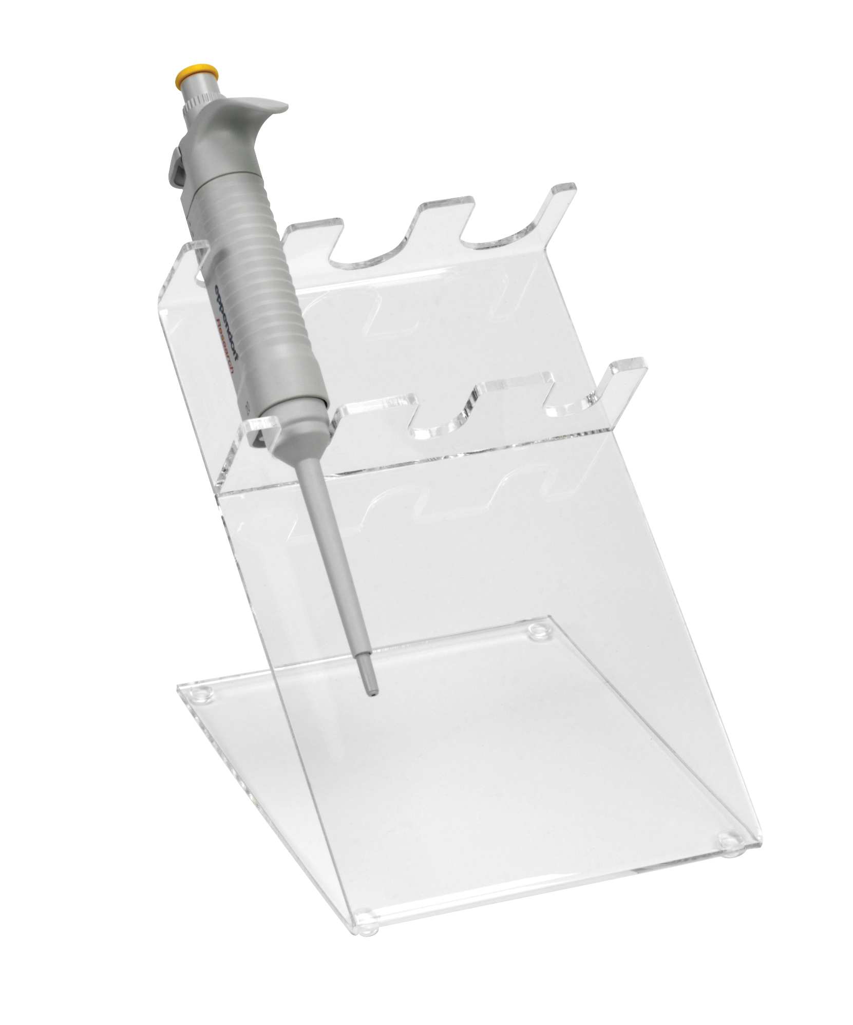 3-PLACE PIPETTE STAND, Clear 