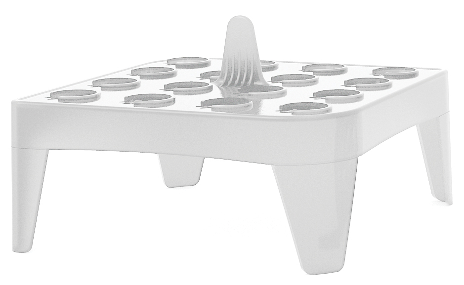 FLOATING MICROTUBE RACKS,  16 Tubes 1.5m, White