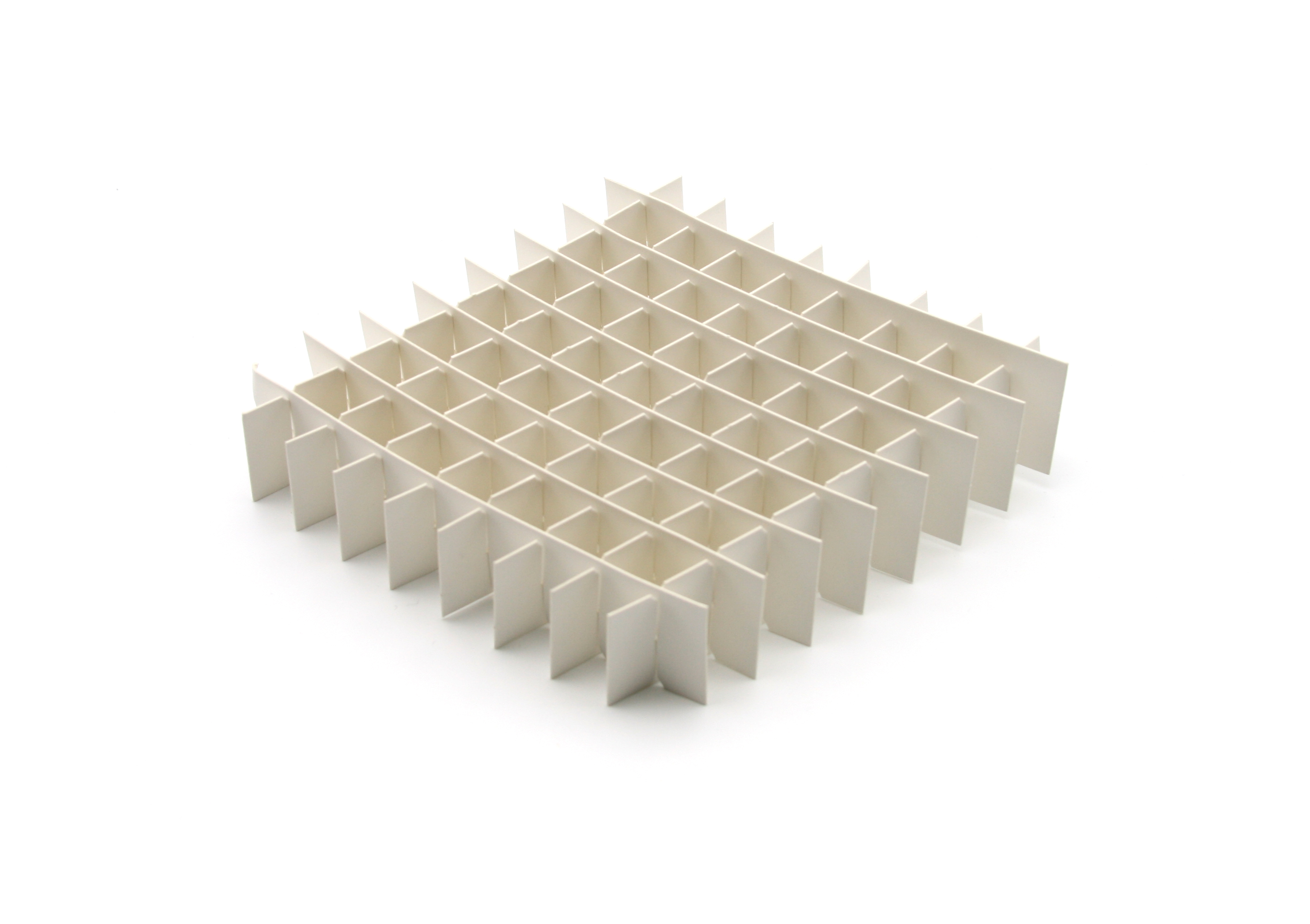 CRYOGENIC VIAL BOX PARTITIONS, 81 Well (9 x 9), White
