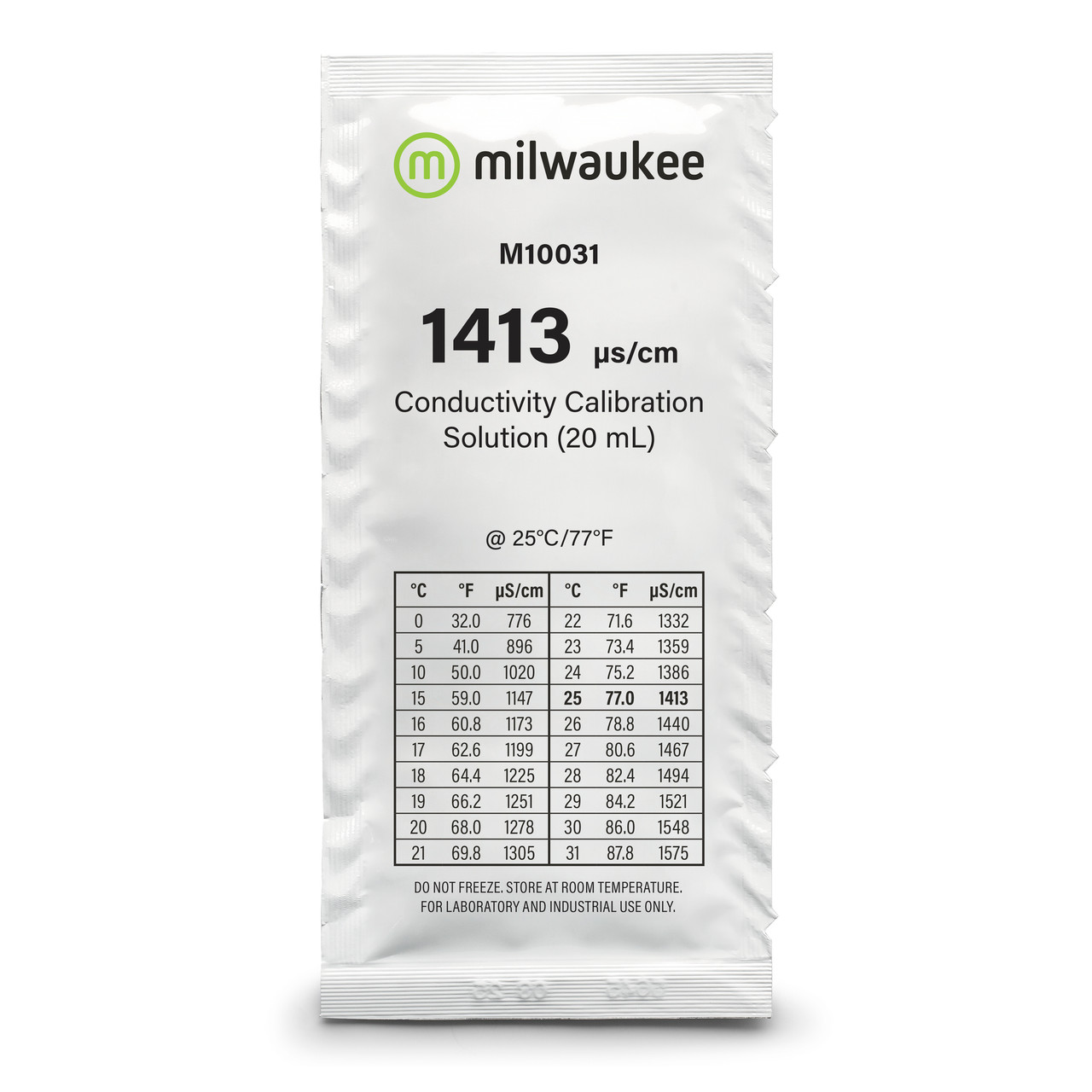 Milwaukee M10031B 1413 µS/cm Conductivity Calibration Solution Sachets (25)
