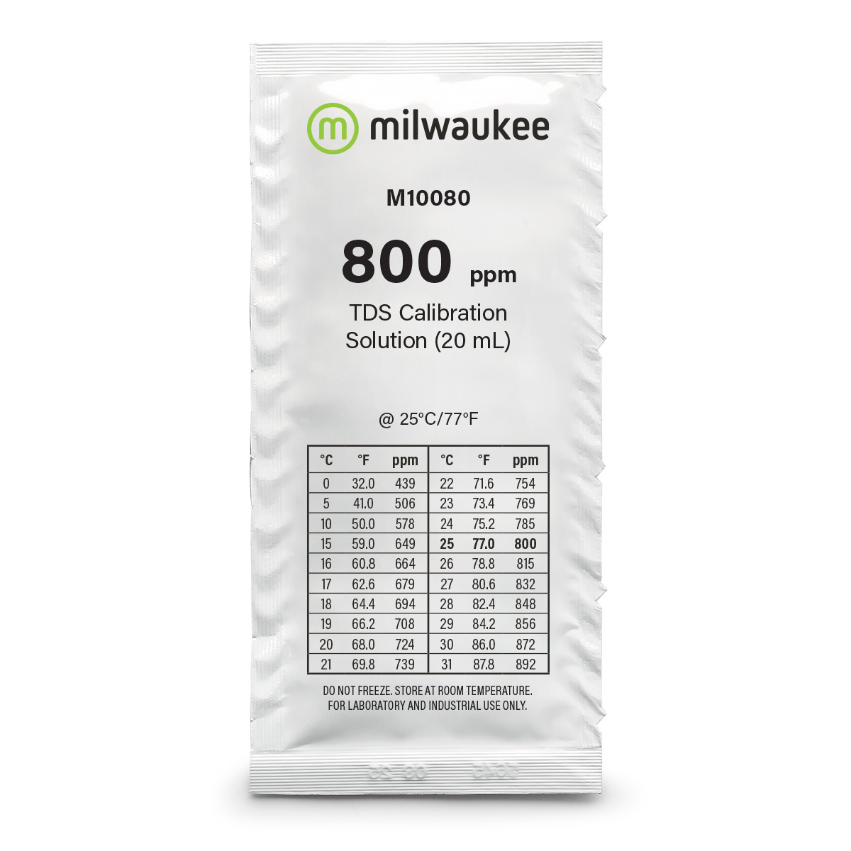 Milwaukee M10080B 800 ppm TDS Calibration Solution Sachets (25)
