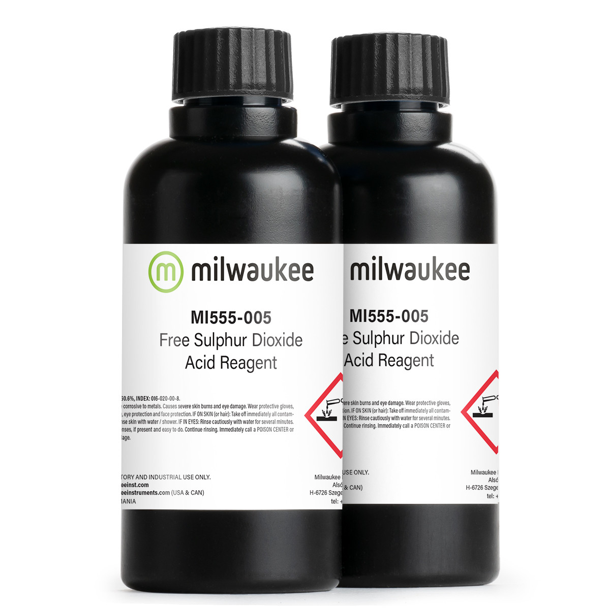 Milwaukee MI555-005 Free SO2 Acid Reagent for MI455 Mini Titrator (2 x 210 mL bottles)
