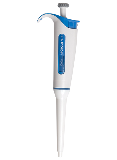 NERO Single Channel Micropipette with Unical® & µAir® Technology, Fixed Volume, Fully Autoclavable, 1 μl