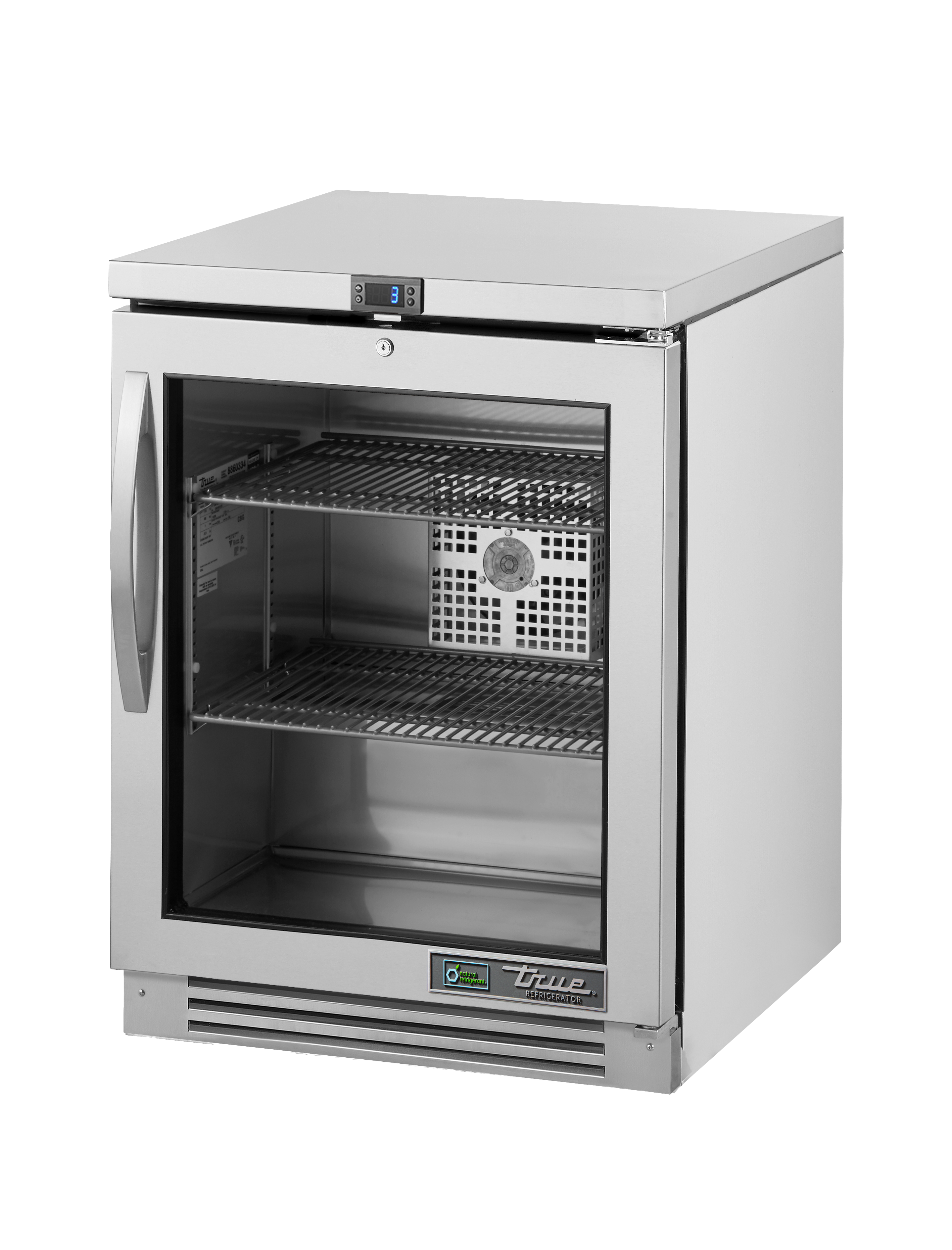 Undercounter Refrigerator, 1 Glass Swing Door