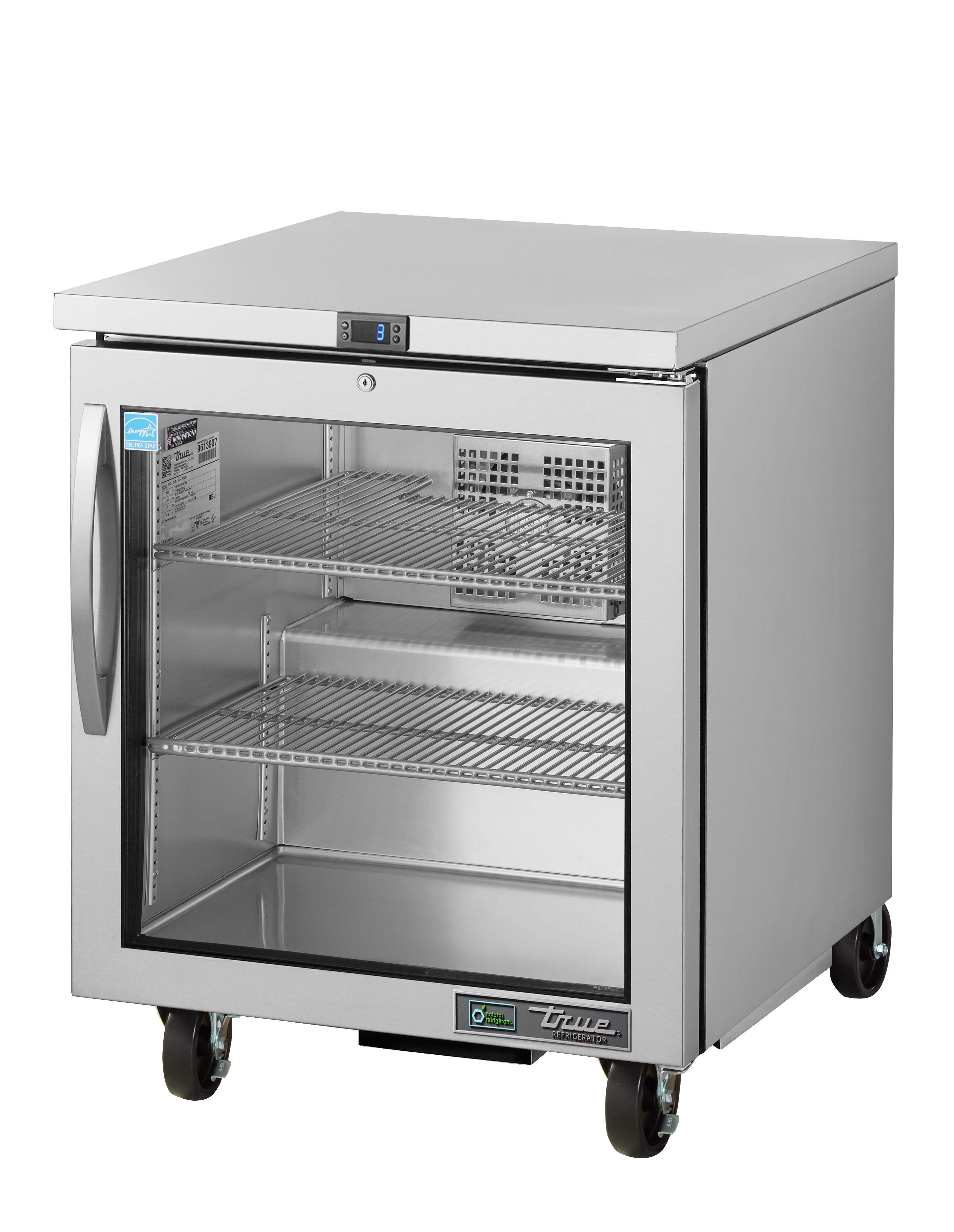 Undercounter Refrigerator, 1 Glass Swing Door