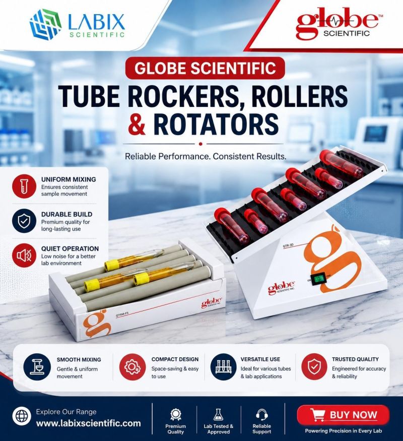 The Globe Scientific's Tube Rockers, Rollers & Rotators