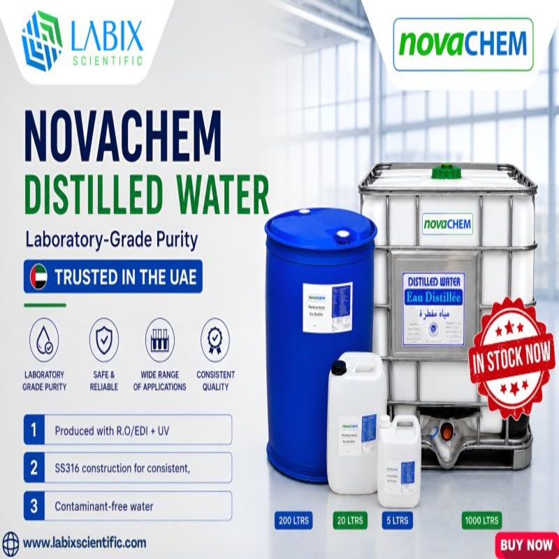 Laboratory-grade distilled water engineered for precision, consistency, and reliability.