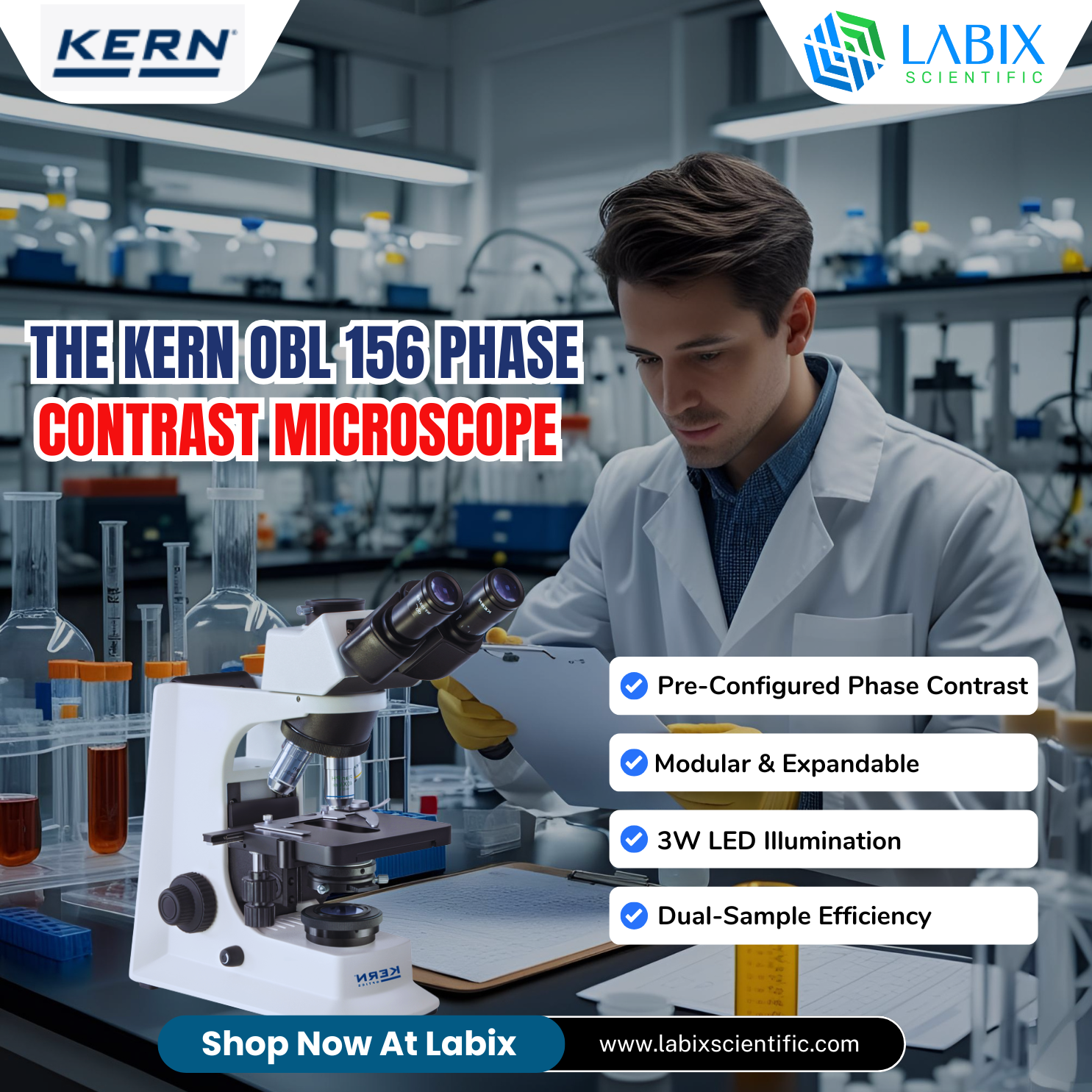 Elevate Your Microscopy Capabilities with the KERN Phase Contrast Microscope